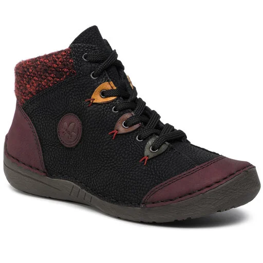 Bottines Rieker 52513-36 Schwarz Kombi 1 Bottines Rieker 52513-36 Schwarz Kombi