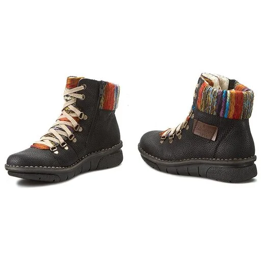 Bottines Rieker 73343-00 Black Combination 2 Bottines Rieker 73343-00 Black Combination – Image 2