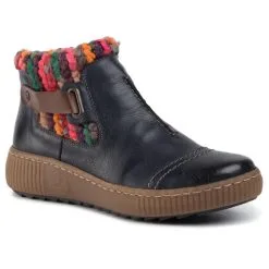 Rieker 37 Bottines Rieker Z6684-14 Blau Kombi