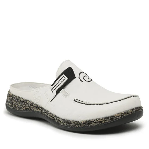 Mules / Sandales De Bain Rieker 46393-80 Weiss 1 Mules / Sandales De Bain Rieker 46393-80 Weiss