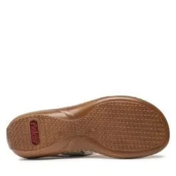 Mules / Sandales De Bain Rieker 60885-62 Beige -Rieker mules sandales de bain rieker 60885 62 beige 3