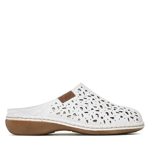 Mules / Sandales De Bain Rieker 65996-80 Weiss 2 Mules / Sandales De Bain Rieker 65996-80 Weiss – Image 2