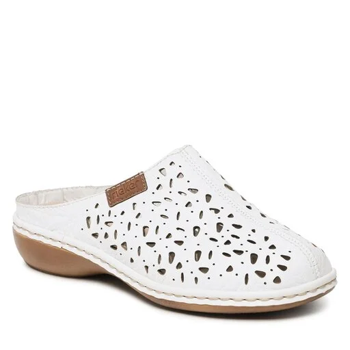 Mules / Sandales De Bain Rieker 65996-80 Weiss 1 Mules / Sandales De Bain Rieker 65996-80 Weiss