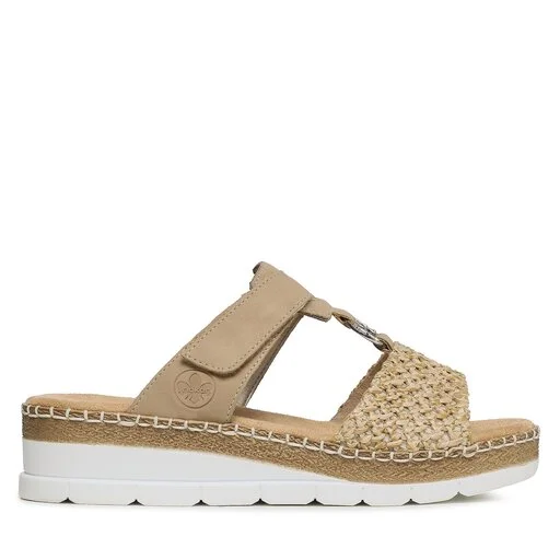 Mules / Sandales De Bain Rieker V1243-60 Beige 2 Mules / Sandales De Bain Rieker V1243-60 Beige – Image 2