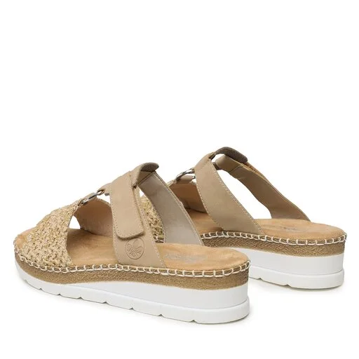 Mules / Sandales De Bain Rieker V1243-60 Beige 3 Mules / Sandales De Bain Rieker V1243-60 Beige – Image 3