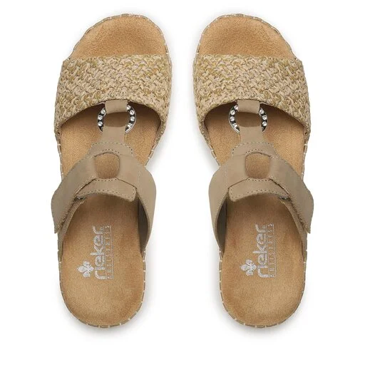 Mules / Sandales De Bain Rieker V1243-60 Beige 5 Mules / Sandales De Bain Rieker V1243-60 Beige – Image 5