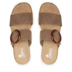 Mules / Sandales De Bain Rieker V2392-62 Beige -Rieker mules sandales de bain rieker v2392 62 beige 4