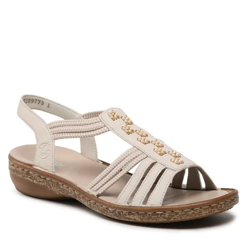 Sandales Rieker 62855-60 Beige 1 Sandales Rieker 62855-60 Beige