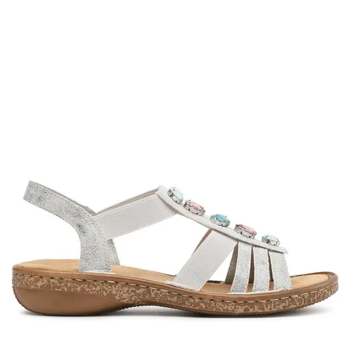 Sandales Rieker 62860-90 Silber/Platin 2 Sandales Rieker 62860-90 Silber/Platin – Image 2