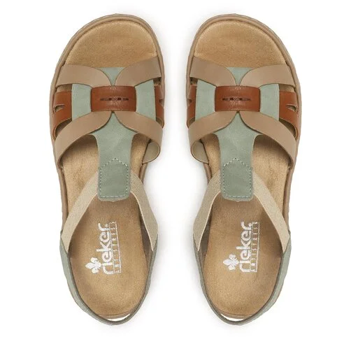 Sandales Rieker 65918-52 Grun Kombi 5 Sandales Rieker 65918-52 Grun Kombi – Image 5