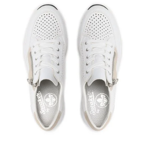 Sneakers Rieker N6304-80 Weiss Kombi 5 Sneakers Rieker N6304-80 Weiss Kombi – Image 5